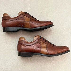 Finsbury “Sport City” Golf Oxfords Shoes-Brown Leather-Men's 10-RARE-NEW